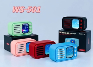 Nuevo Altavoz Inteligente WS-501 con Pantalla, Bluetooth, Reloj Despertador con Letras, <span class=keywords><strong>Radio</strong></span> <span class=keywords><strong>FM</strong></span> TWS, Localizador de Teléfono, Reproductor Recargable - Product Image 3