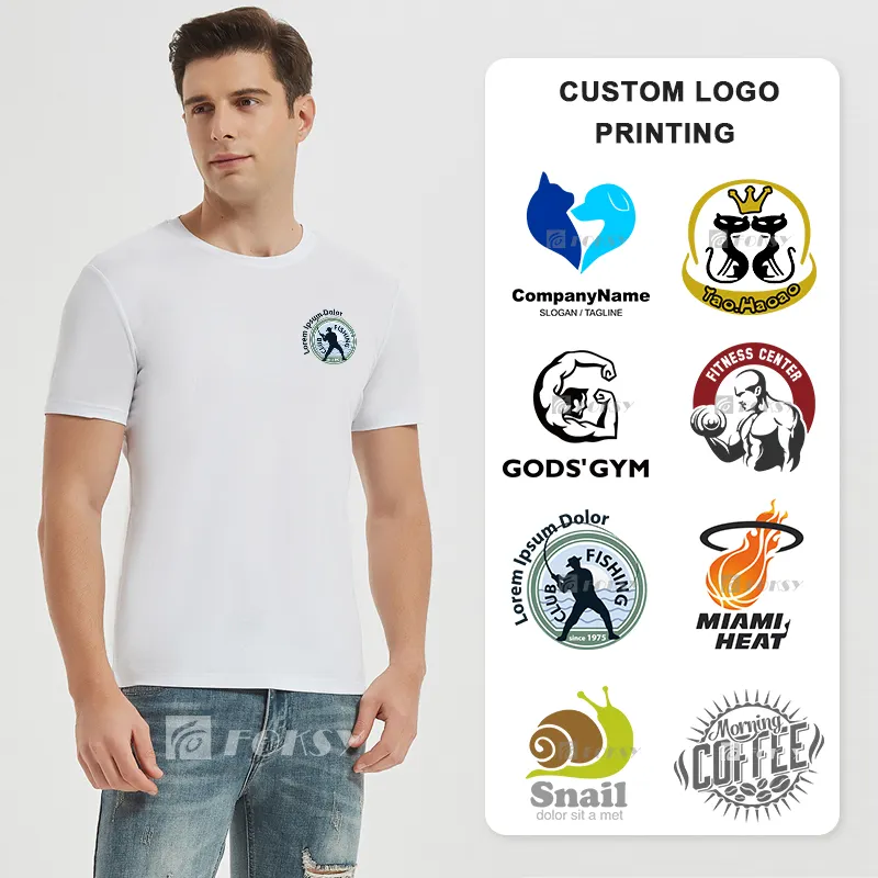 Mannen T-shirt Custom Logo Kleding T-shirt Met Logo Op Maat Mannen T-shirt Gepersonaliseerde Costom Logo Voor Tshirt