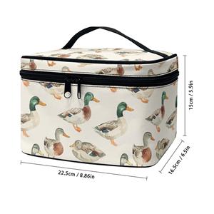 Sac de toilette personnalisé avec logo, trousse de maquillage avec fermeture éclair, grande capacité pour femmes, sac de voyage avec poignée, organiseur de rangement pour articles de toilette - Product Image 3