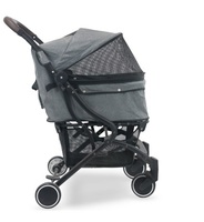 Carrito de Transporte para Perros y Gatos de Espacio Amplio, Ajustable, Cómodo, Ligero, Plegable con una Mano, Impermeable, de 3 Ruedas