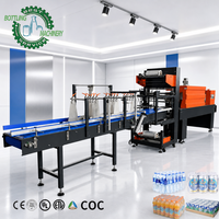 Machine d'emballage linéaire automatique par rétraction, 15 paquets par minute, avec pliage de carton, 180-220 degrés Celsius, pour boissons énergisantes