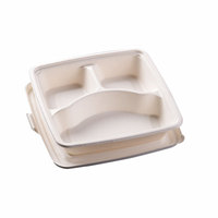 Contenants alimentaires jetables en PLA en gros, emballages à emporter, boîtes de restauration rapide, boîtes biodégradables en pulpe pour déjeuner, sushi, nouilles, jus