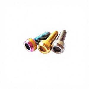 Boulon en titane M7 x 24 mm à filetage fin, classe 10.9 12.9, polissage, anodisation, revêtement sous vide pour jantes fendues <span class=keywords><strong>BBS</strong></span> OZ Shmidt <span class=keywords><strong>RH</strong></span> - Product Image 3