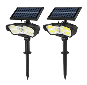 Lamp With 3v 2400mah Lithium Battery Wall Hanging Or Grounding Street Outdoor Solar Floor