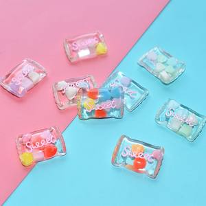 Nouvelles boucles d'oreilles en résine colorées et mignonnes en forme de bonbons, accessoires DIY pour coques de téléphone portable - Product Image 4