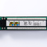 Panel de Conexiones Cat5e UTP de 24 Puertos, 1U, 19 Pulgadas, para Montaje en Rack, RJ45, 3x8, con 4 Tornillos