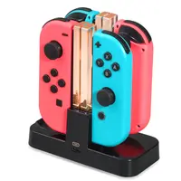 Station de Charge USB pour Nintendo Switch Joy-Con, Support pour Manette Pro avec Indication LED, 5 Ports de Charge
