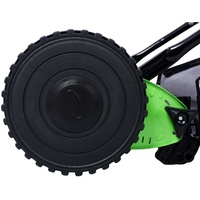 Cortacésped manual de 14 pulgadas con 5 cuchillas y dispositivo para recoger césped, verde