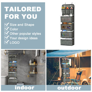 2022 High Quality Multifunctional Fabric <b>Kitchen</b> Living Room Storage Hanging Organizers Stainless Steel <b>Hook</b> Foldable Food Tools - Product Image 4