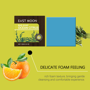 OEM/ODM EAST MOON Marine Citrus jabón en barra sólido a base de hierbas para limpieza suave y refrescante de la piel de los hombres - Product Image 6
