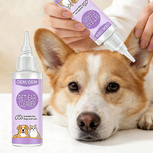 น้ำยาทำความสะอาดหูสัตว์เลี้ยงจากพลาสติกที่เป็นมิตรต่อสิ่งแวดล้อม พร้อมสูตรขจัดกลิ่นและป้องกันเชื้อรา สำหรับสุนัข แมว ลูกสุนัข และลูกแมว - Product Image 1