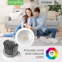 Projecteur de couleur sans scintillement encastré au plafond anti-éblouissement ip20 projecteur dimmable 12w 18w 28w 36w projecteur à diode électroluminescente