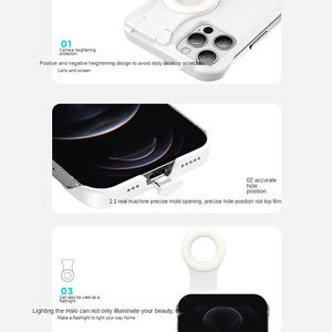 Телефон фото селфи кольцо загорается <span class=keywords><strong>Led</strong></span> 3D милый роскошный брендовый Дизайнерский Модный чехол для телефона для iPhone 11 12 Pro Max - Product Image 4