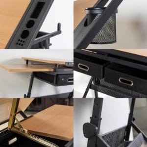 Mesa de dibujo ajustable, escritorio de dibujo para estudiantes, escritorio de escritura, escritorio de dibujo profesional - Product Image 5