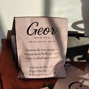 Custom Matte <b>Pink</b> Poly Mailers with Black Printing - Branded Shipping <b>Bags</b> for Beauty & Fashion Brands - Product Image 2
