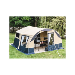 Tienda de Campaña de Lujo Personalizada de Lona de Polialgodón para las Cuatro Estaciones con Postes de Acero Inoxidable Resistente al Agua para Uso en Remolques de Campamento - Product Image 4