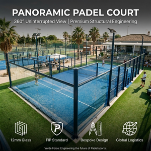Pista de Pádel en Venta, Sistema de Pista de Tenis de Pádel Profesional Panorámica de Alta Calidad para Exteriores - Product Image 1