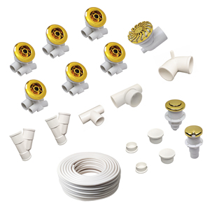 Hiện đạ<span class=keywords><strong>i</strong></span> ABS siêu mỏng Chrome vò<span class=keywords><strong>i</strong></span> phun 12 máy bay phản lực cho Diy Whirlpool massage xách tay freestanding bồn <span class=keywords><strong>t</strong></span>ắm 20gal công suấ<span class=keywords><strong>t</strong></span> sử dụng trong nhà - Product Image 2