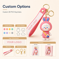 Porte-clés en caoutchouc PVC 3D personnalisé de haute qualité OEM, porte-clés en silicone souple, logo personnalisé, porte-clés pour cadeaux promotionnels d'entreprise