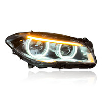 Feux avant SJC Auto V2 Style Dual Drl pour BMW F10 F11 F18 Série 5 2011-2017, phares LED jaunes et blancs, feux de jour DRL 525 528i