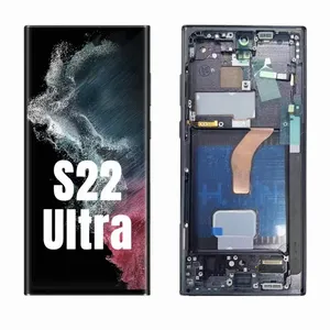 การเปลี่ยนหน้าจอสัมผัส oled Incell สําหรับแผงจอแสดงผล Samsung Galaxy S22 Ultra ทดสอบพร้อมกรอบ
