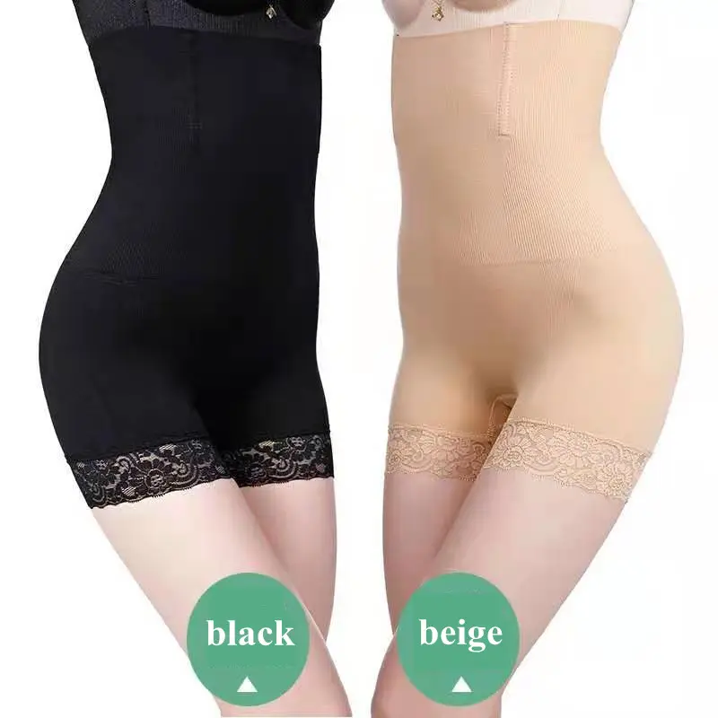 Flat Angle Lace High Waist Abdominal Pants Body Shaping Postpartum Hip lifting Oversize Underwear