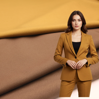 Pabrik Kain Flanel Grosir Kain Tenun Stretch TR Berwarna Poliester75% Rayon19% Spandex6% 230gsm Untuk Jas Pria/Wanita Rok Gaun Pakaian MOQ Kecil Jubah Arab
