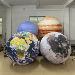 Decoración de Fiesta Temática Espacial, Planeta Inflable, Tierra Inflable, Luna, Nueve <span class=keywords><strong>Planetas</strong></span> Colgantes, Modelo LED - Product Image 4