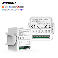 SIXWGH Tuya Smart Life Módulo de Interruptor Zigbee de 1, 2, 3 y 4 Canales, Tamaño Mini, Fácil Instalación, Compatible con Control Remoto para Casa Inteligente