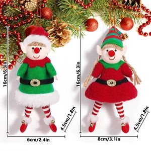 Adornos Navideños de Pareja de Duendes Adorables, Colgante para Árbol de Navidad, Decoraciones Navideñas Transfronterizas, Muñeco de Santa Claus - Product Image 4