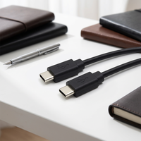 Kabel Pengisian Cepat USB 2.0 Tipe-C 2-in-1 Tipe-Y dengan Konduktor Tembaga Murni dan Selubung Nilon untuk Komputer & Printer