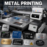 Impresora UV Plana Automática A3 6090 5060 DX7, Equipo de Inyección de Tinta Digital de Escritorio para Logotipos en 3D, TPU, Metal y Cuero