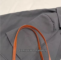 Tas Tote Kasual Wanita Stripe Kapasitas Besar Hundred Seaside Beach Rattan Wovenr dengan Penutup Ritsleting untuk Wanita