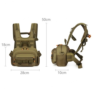 Sac à dos de poitrine camouflage - Sac de chasse et de pêche avec coque rigide, plusieurs poches, sangles réglables pour les voyages en plein air - Product Image 2