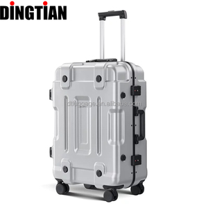Ensemble <span class=keywords><strong>de</strong></span> bagages en aluminium 3 pièces, valise rigide ABS+PC avec serrure TSA, double roulettes, valise trolley pour adultes, haute qualité - Product Image 2