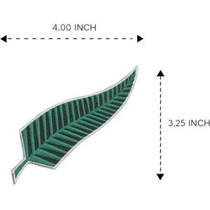 Set de 11 Parches Bordados DigitEMB de Hojas Verdes, Apliques de Fieltro Termoadhesivos y Cosidos para Chaquetas, Mochilas, Sombreros, Jeans, Camisas, DIY 4x3.25 - Product Image 4
