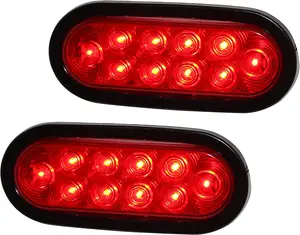 红色LED尾灯表面安装扣眼插头RV卡车吉普车的防水停止制动转向拖车灯
