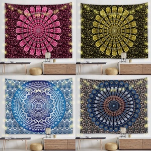 Psychédélique Bohême Premium Vintage Ambiance Raffinée Chambre Esthétique Mandala Série Tapisseries Médiation Yoga Pique-Nique Tapis - Product Image 1