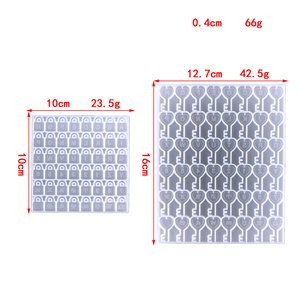 Moldes de fundición de resina hechos a mano para adornos decorativos DIY estilo Ins silicona DIY alfabeto constelación pendientes molde 7210 + 7211 - Product Image 2