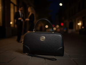 Borsa Clutch da Donna con Doppio Manico in Microfibra Pelle Sintetica Chiusura con Cerniera Elegante per Tutte le Stagioni - Product Image 2