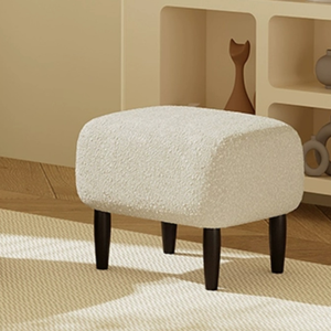 Vente en gros de fauteuil pouf moderne de luxe pouf de <span class=keywords><strong>mouton</strong></span> crème canapé fauteuil canapé en velours simple pour le salon avec pouf - Product Image 3