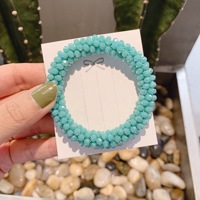 Vente chaude Mode Coloré Cristal Verre Rondelle Perles Bracelet Réglable