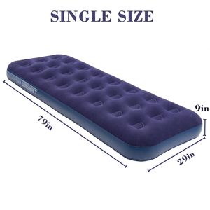 Matelas pneumatique gonflable moderne avec pompes, lit d'appoint pour camping extérieur avec design floqué épais, matelas pneumatique 1-2 personnes pour la maison - Product Image 3