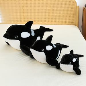 Peluche orca brodée sur mesure, super douce, rembourrage en coton PP, taille 31cm-50cm, anti-stress, musée marin - Product Image 3