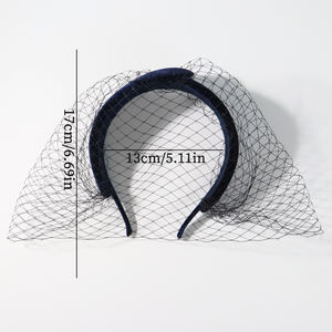 Offre Spéciale fait à la main mariée Net voile Design Unique élégant mode bandeau gaze voile pour <span class=keywords><strong>mariage</strong></span> chapeaux visage Net bandeaux - Product Image 2