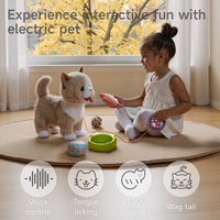 Jouets interactifs pour bébés Tumama, chat en peluche doux qui simule le léchage de la langue et le balancement de la queue, chat réaliste qui marche