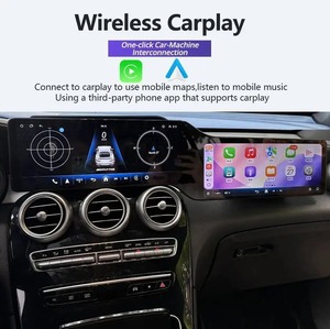 Écran double 25 pouces pour <span class=keywords><strong>Mercedes</strong></span> Benz Classe C <span class=keywords><strong>GLC</strong></span> 2015-2022, Carplay sans fil, Navi GPS, Android 15, Bluetooth, autoradio stéréo QLED - Product Image 3