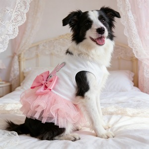 Lindo Vestido de Animalitos para Mascotas, Tutú Rosa con Orejas de Conejo para Perros y Gatos, Atuendo de Pascua - Product Image 4
