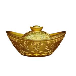 Sculpture en laiton personnalisée, ornements en relief, dragon et phénix, lingot pour bassin avec couvercle, lingots de cuivre - Product Image 1