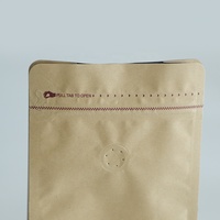 Sachet de café à fond plat à huit soudures, haute barrière, qualité alimentaire, pour grains de café torréfiés